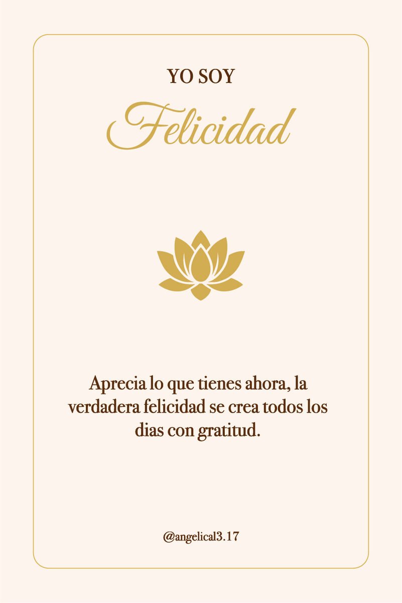 Carta YO SOY — Angelical